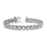 Classic Round Brilliant Diamond Tennis Bracelet in 9K/18K Gold or Platinum