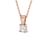 Agave Solitaire Diamond  Pendant 0.1ct to 1ct Gold (Without Chain )