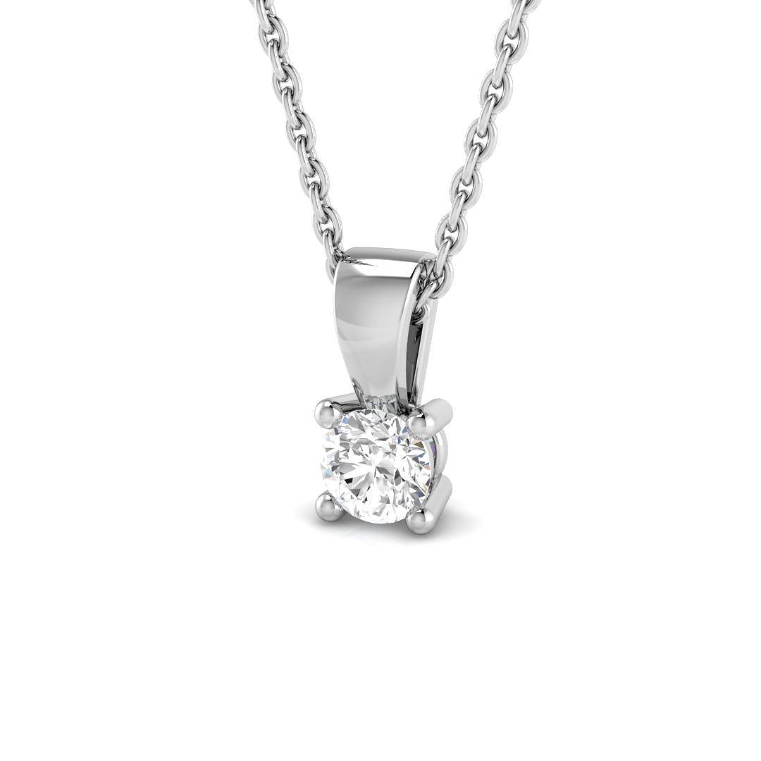 Agave Solitaire Diamond  Pendant 0.1ct to 1ct Gold (Without Chain )
