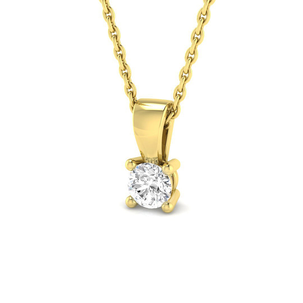 Agave Solitaire Diamond  Pendant 0.1ct to 1ct Gold (Without Chain )