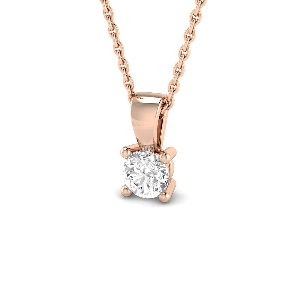 Agave Solitaire Diamond  Pendant 0.1ct to 1ct Gold (Without Chain )