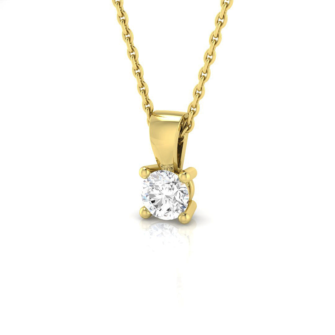 Agave Solitaire Diamond  Pendant 0.1ct to 1ct Gold (Without Chain )