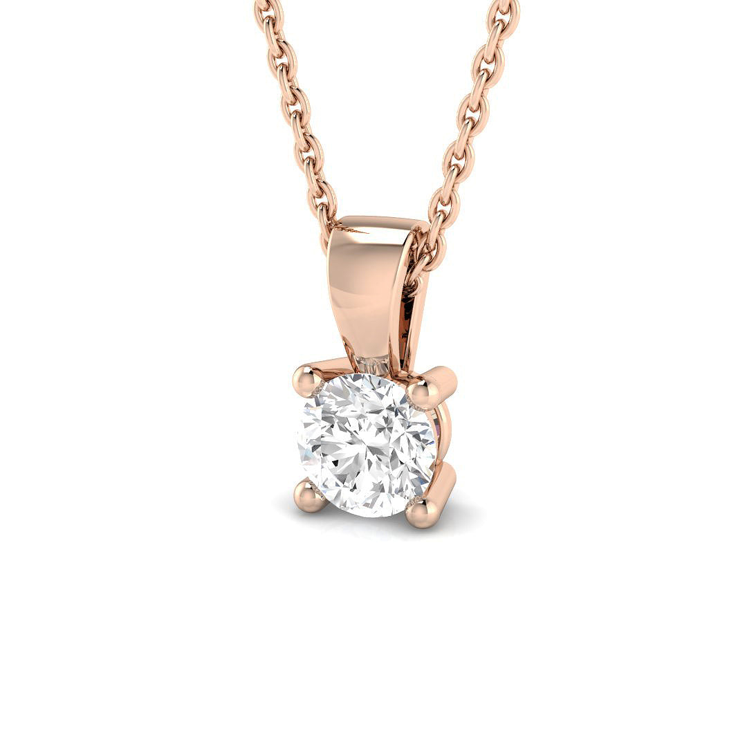 Agave Solitaire Diamond  Pendant 0.1ct to 1ct Gold (Without Chain )