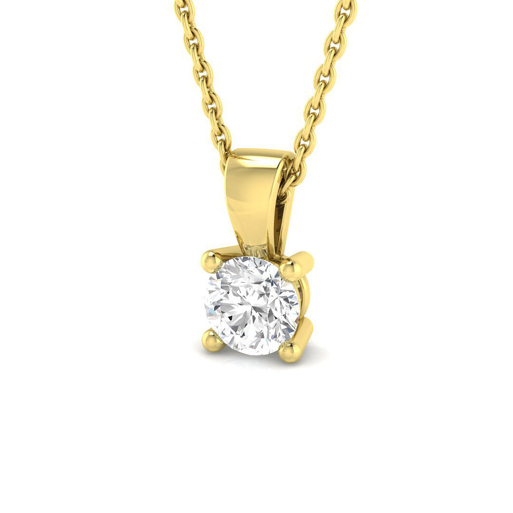 Agave Solitaire Diamond  Pendant 0.1ct to 1ct Gold (Without Chain )