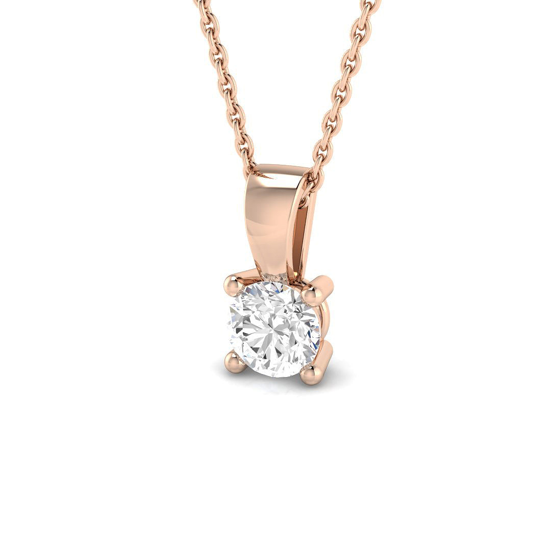 Agave Solitaire Diamond  Pendant 0.1ct to 1ct Gold (Without Chain )