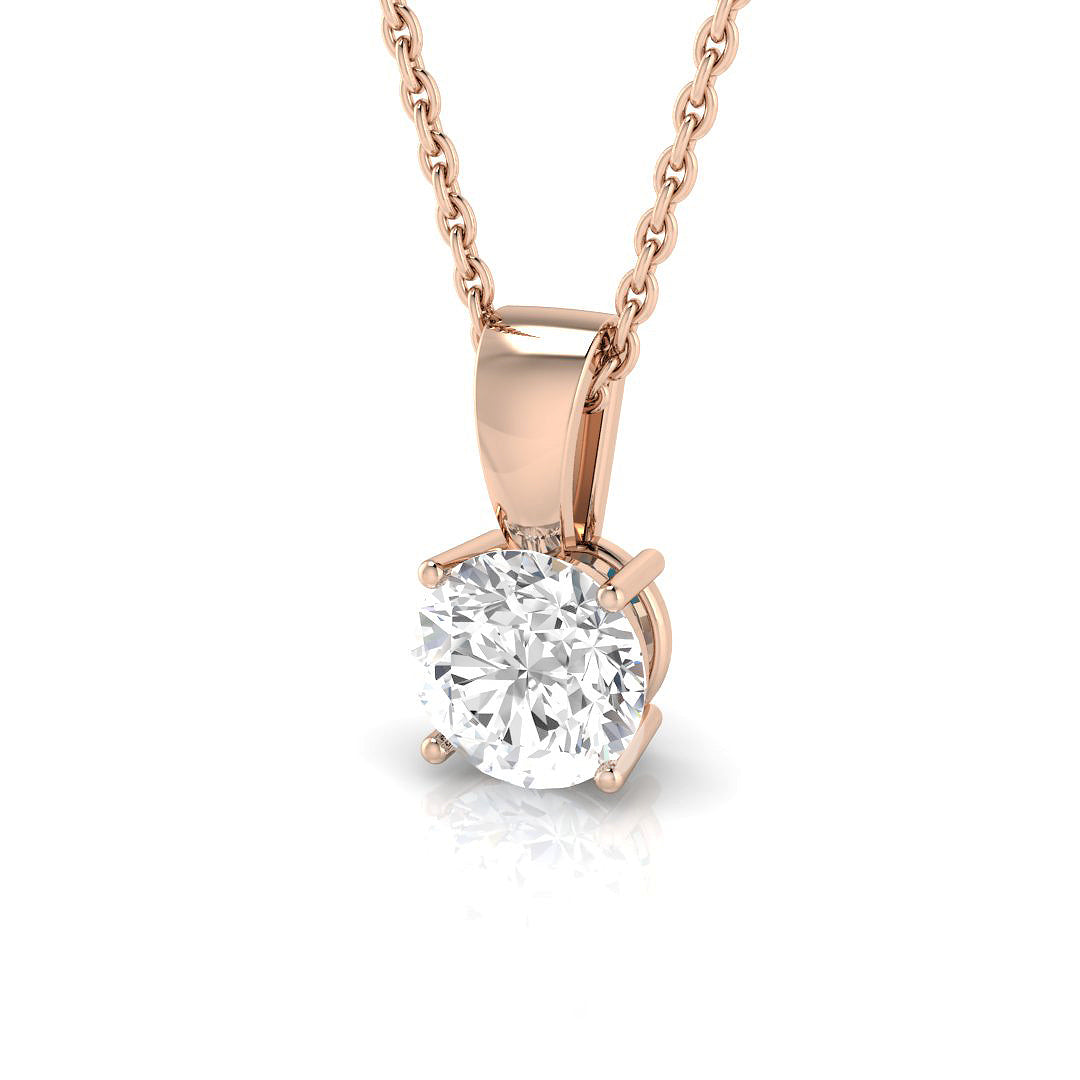 Agave Solitaire Diamond  Pendant 0.1ct to 1ct Gold (Without Chain )