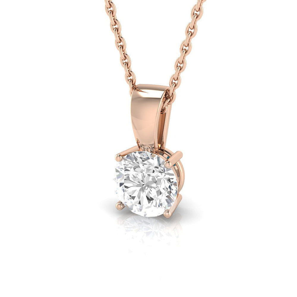 Agave Solitaire Diamond  Pendant 0.1ct to 1ct Gold (Without Chain )