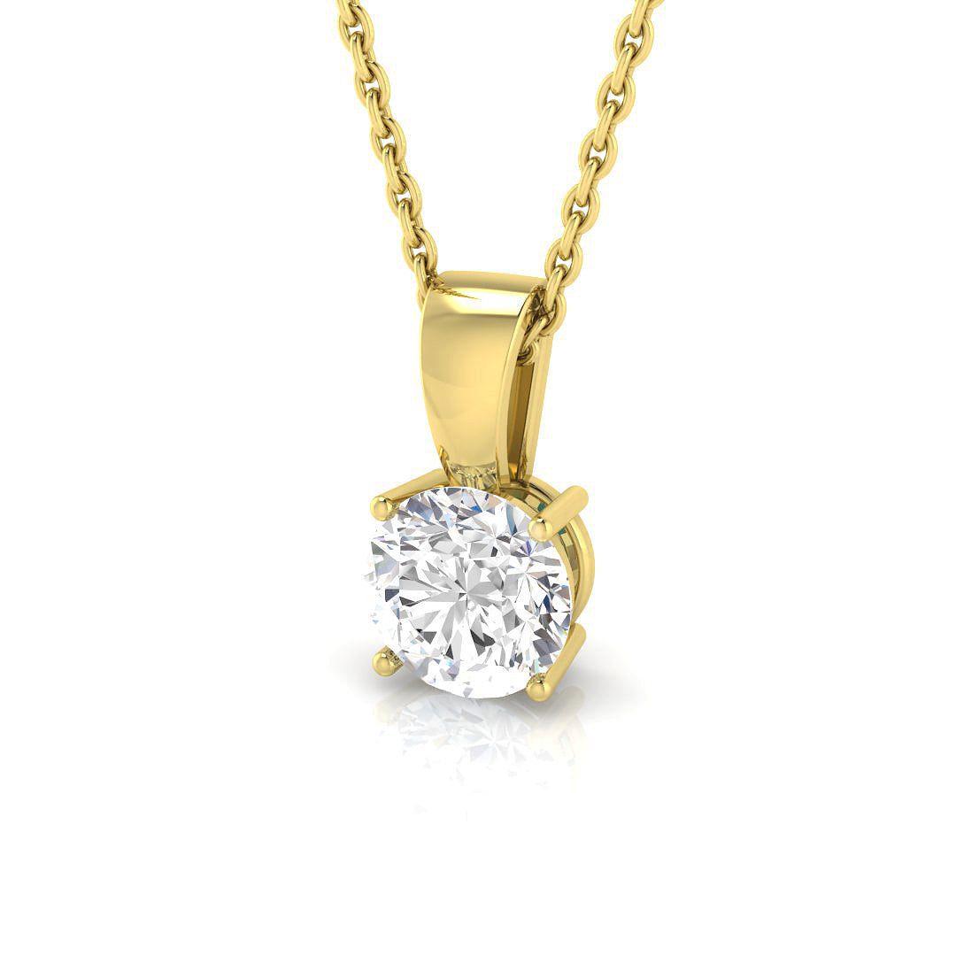 Agave Solitaire Diamond  Pendant 0.1ct to 1ct Gold (Without Chain )