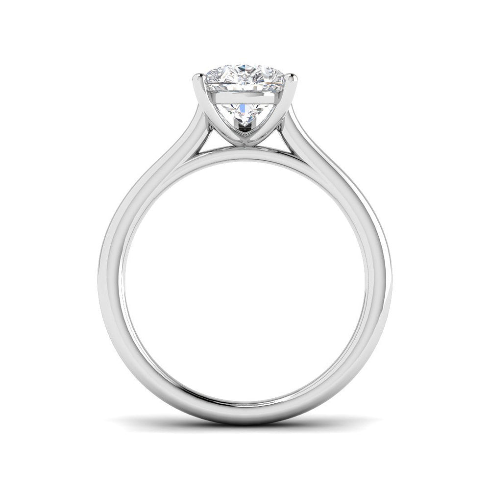 Pear Shape Natural & Lab Grown Diamond Solitaire Ring with Elegant Prong Setting  