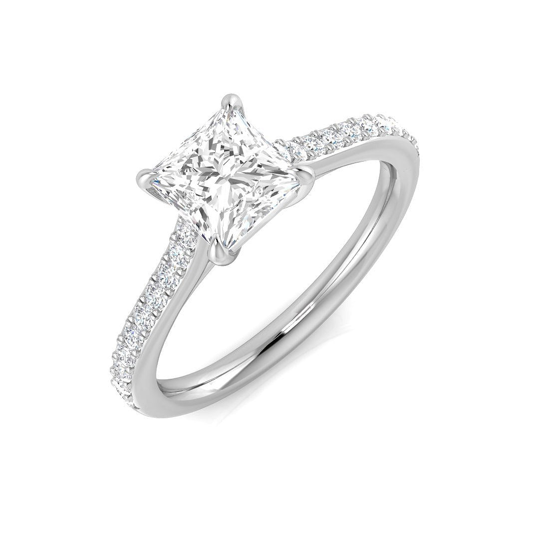 Princess Cut Diamond Engagement Rings  Lab & Natural Diamonds - IGI Certified