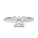 Princess Cut Natural & Lab Grown Diamond Ring Crafted in Gold and Platinum