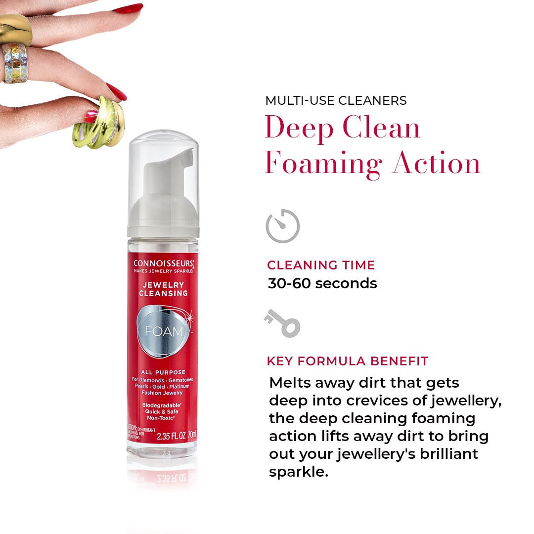 Professional jewellery foam cleaner for everyday sparkle