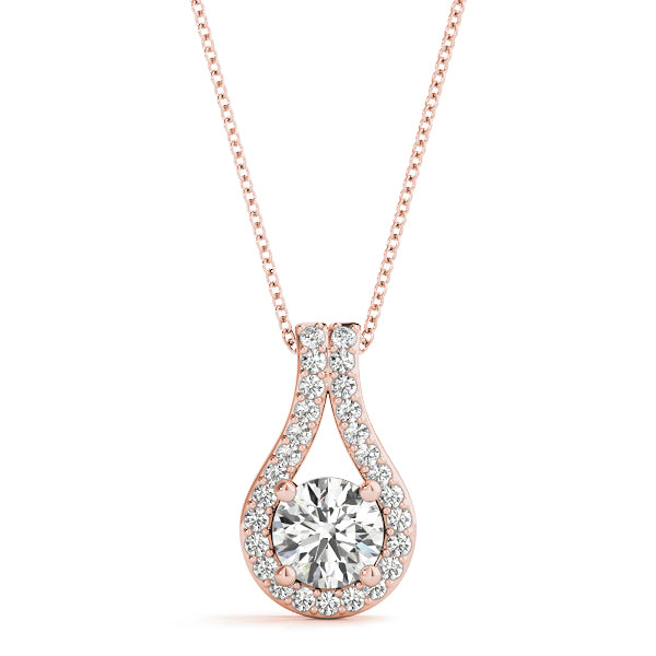 Round 4 Prong Solitaire Pendant – Classic Elegance