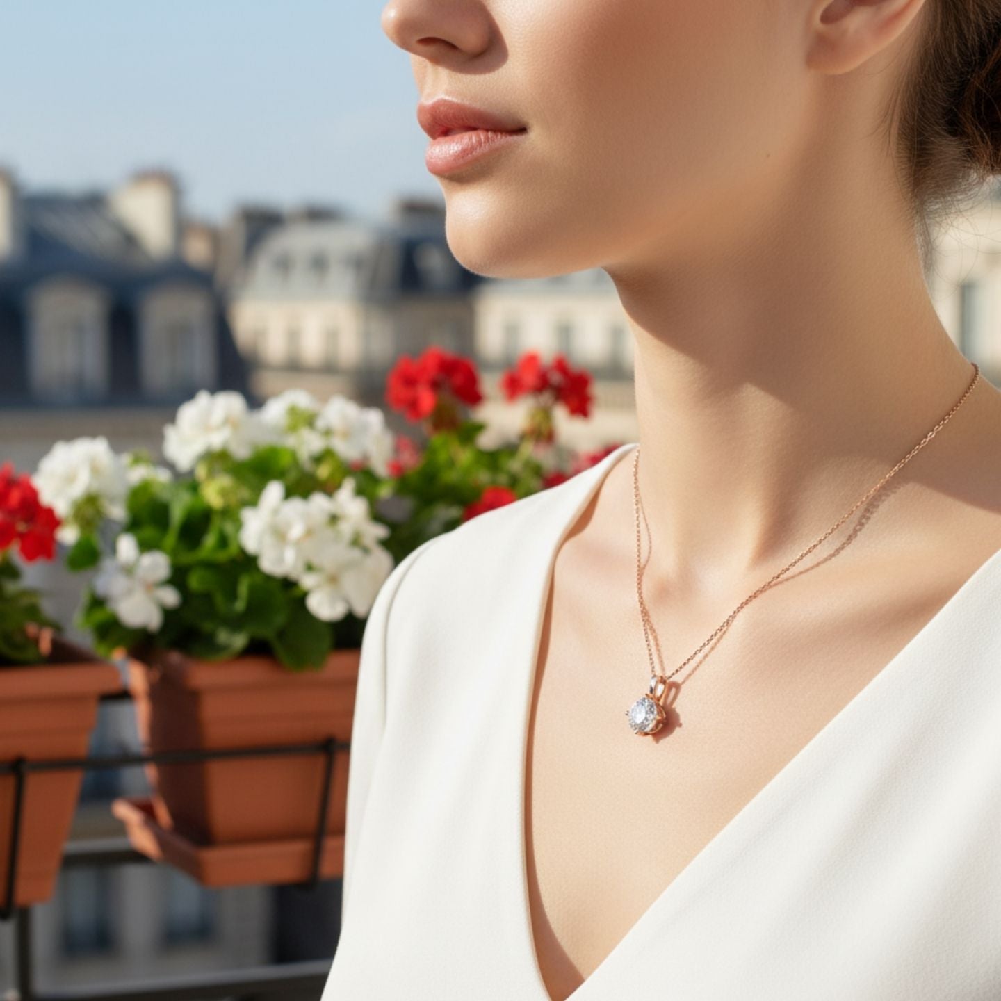 Lab Grown Round Cut Diamond Pendant | Brilliant Cut Solitaire Necklace | UK Hallmarked Gold & Platinum