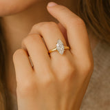 IGI Lab-Grown Marquise Cut Diamond 4-Prong Solitaire Engagement Ring.