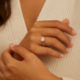 IGI Lab-Grown Cushion Diamond Four Prong Set Solitaire Engagement Ring, D Color VVS Clarity