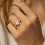 IGI Lab-Grown Cushion Diamond 6 Prong Solitaire Engagement Ring, D Color VVS Clarity