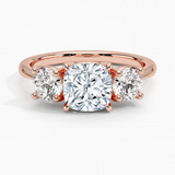 Bague de fiançailles sertie de trois diamants de laboratoire de 1,70 carat