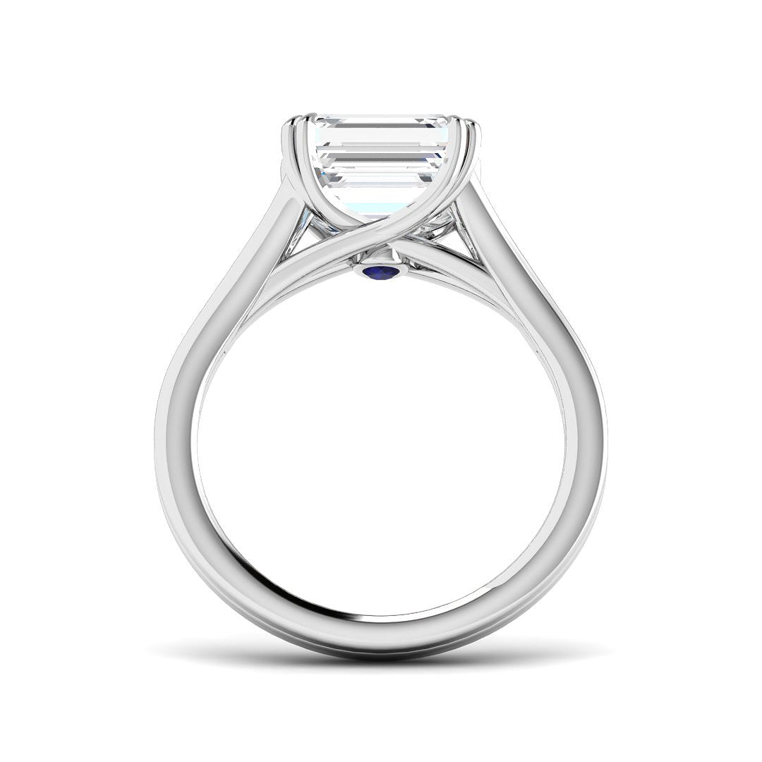 Radiant Cut Diamond Engagement Ring in White Gold