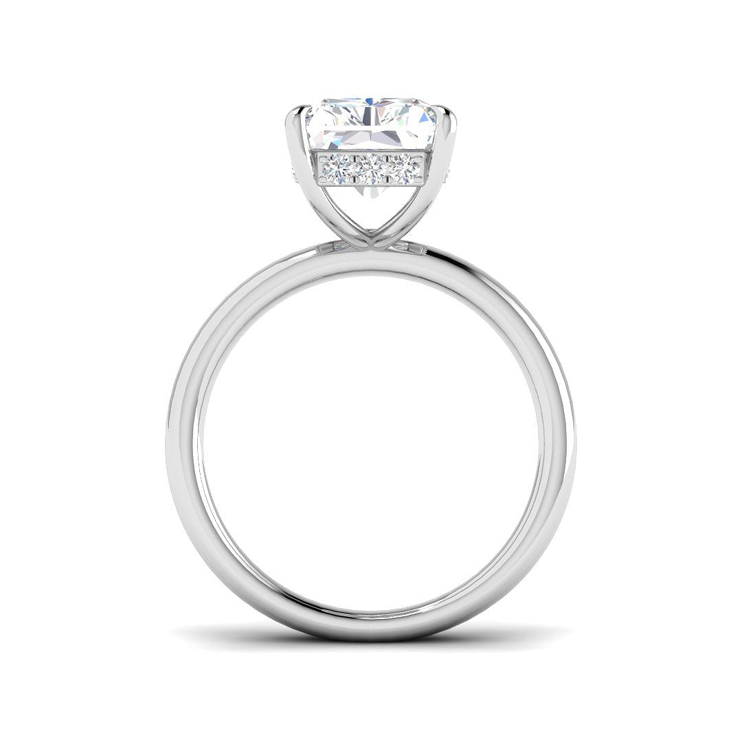 Diamond ring with a white background