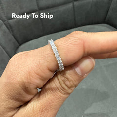 2.00 Carat Natural Diamond Princess Cut Prong Set 18K White Gold Engagement Ring