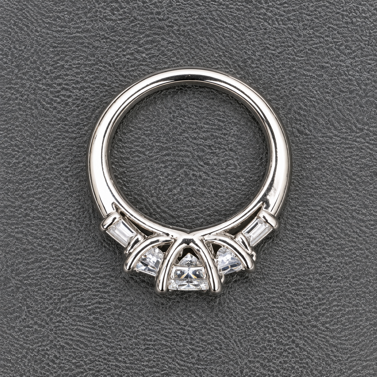 WGI 1.80Ct Natural Princess Diamond Engagement Ring in 14k White Gold- Ready to Ship