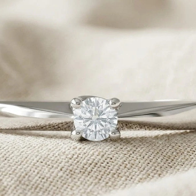 Lab Diamond Engagement Ring 0.15ct H/SI in 9k White Gold