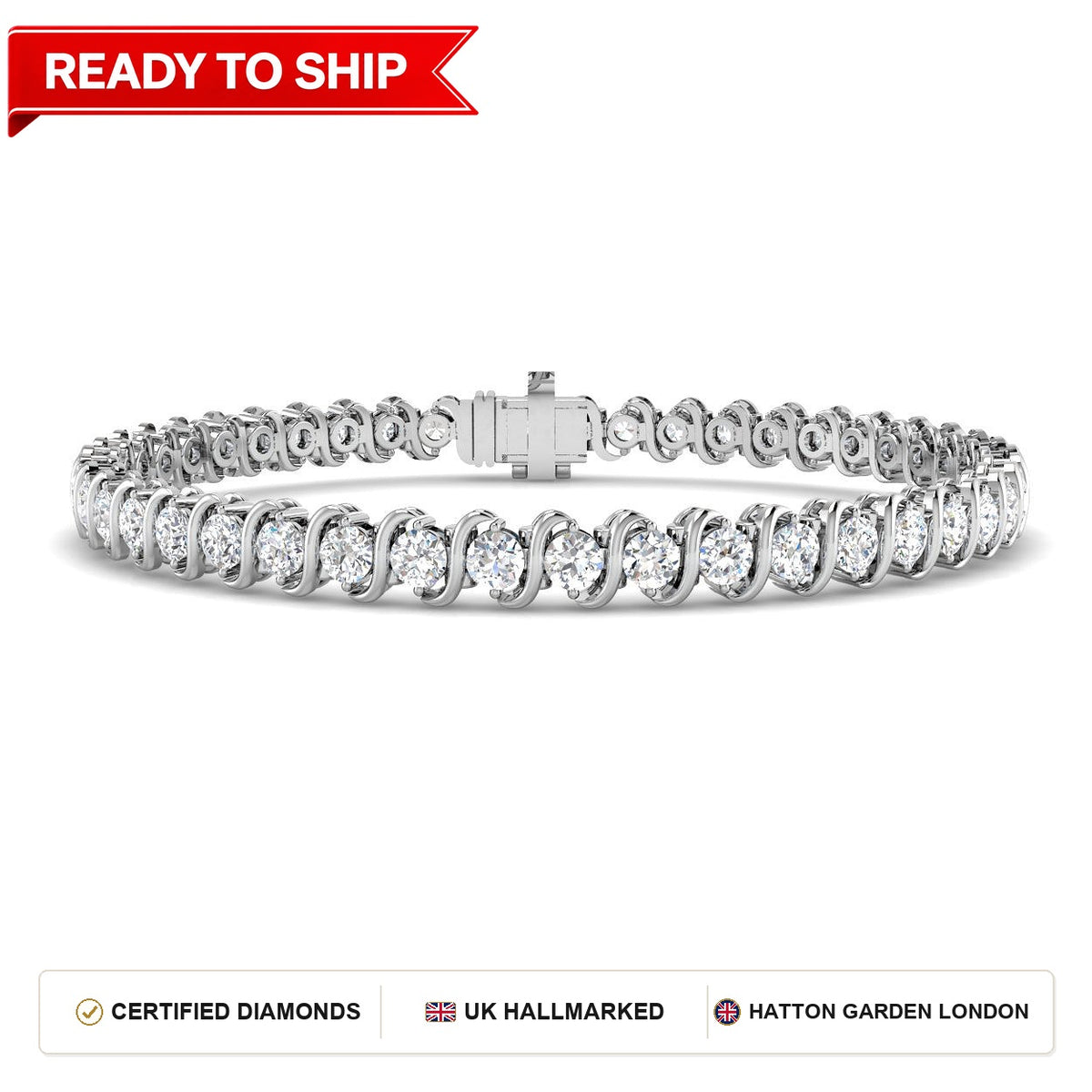 Lab grown diamond tennis bracelet