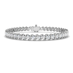 5.1 Carat D-E/VS Lab Grown Round Diamond Tennis Bracelet 18k White Gold Ready To Ship