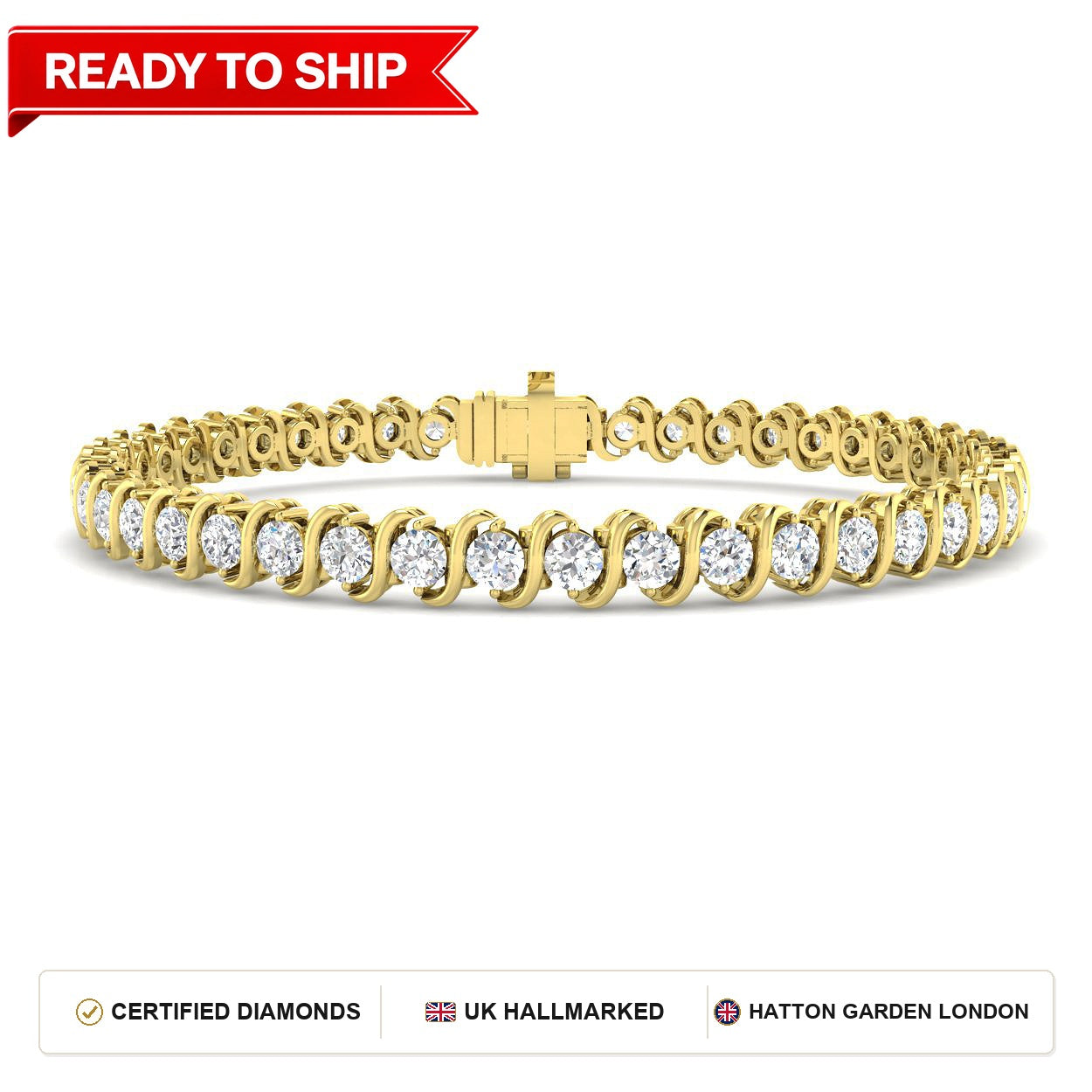 Lab grown diamond tennis bracelet