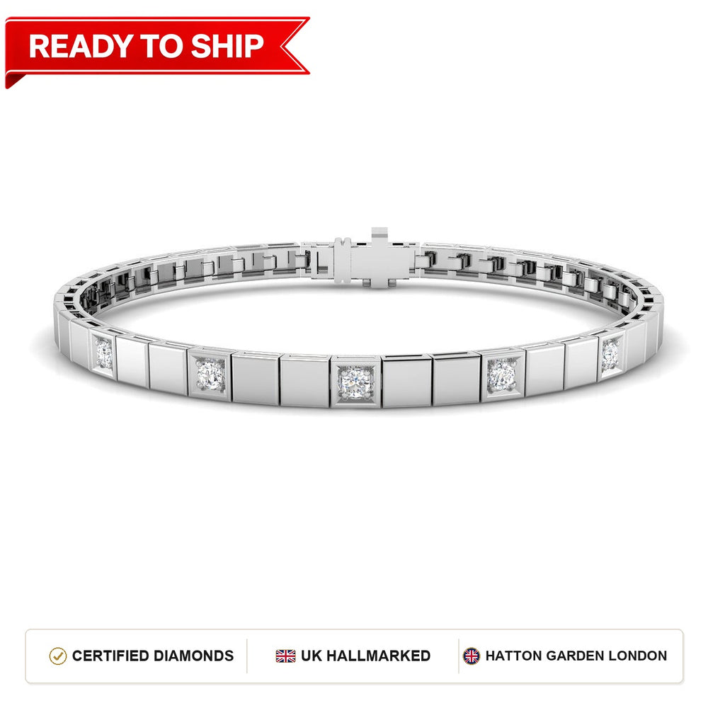 Lab grown diamond tennis bracelet