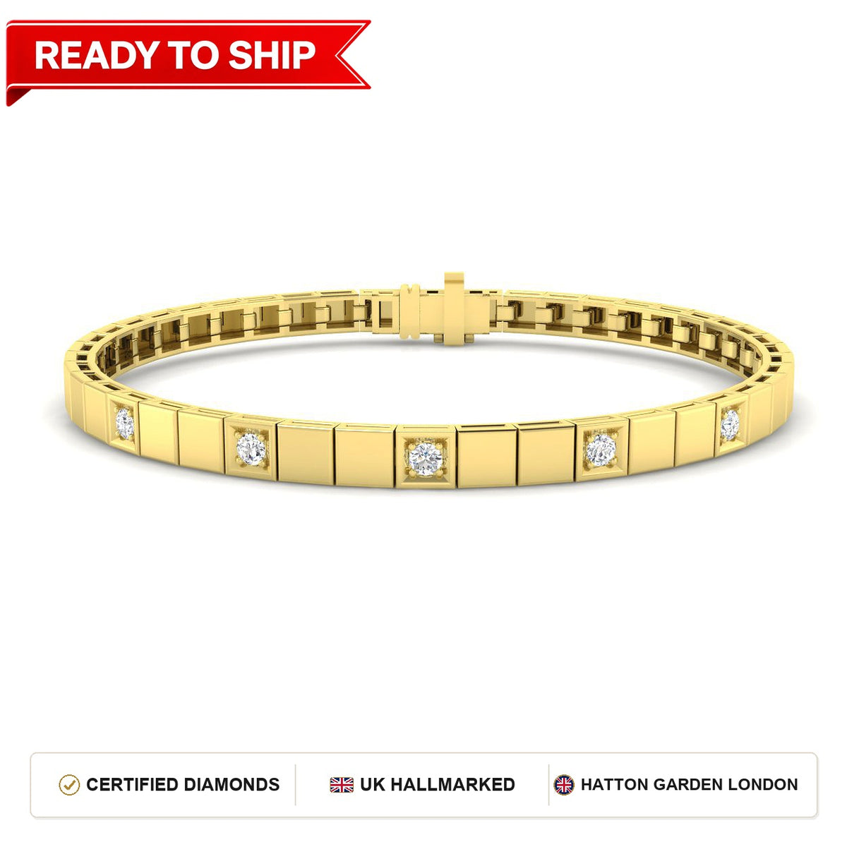 Lab grown diamond tennis bracelet