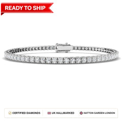 Lab grown diamond tennis bracelet