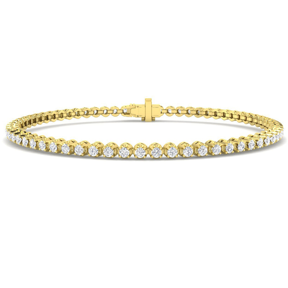 1.92ct Lab Grown Diamond Bracelet in 9K Yellow Gold