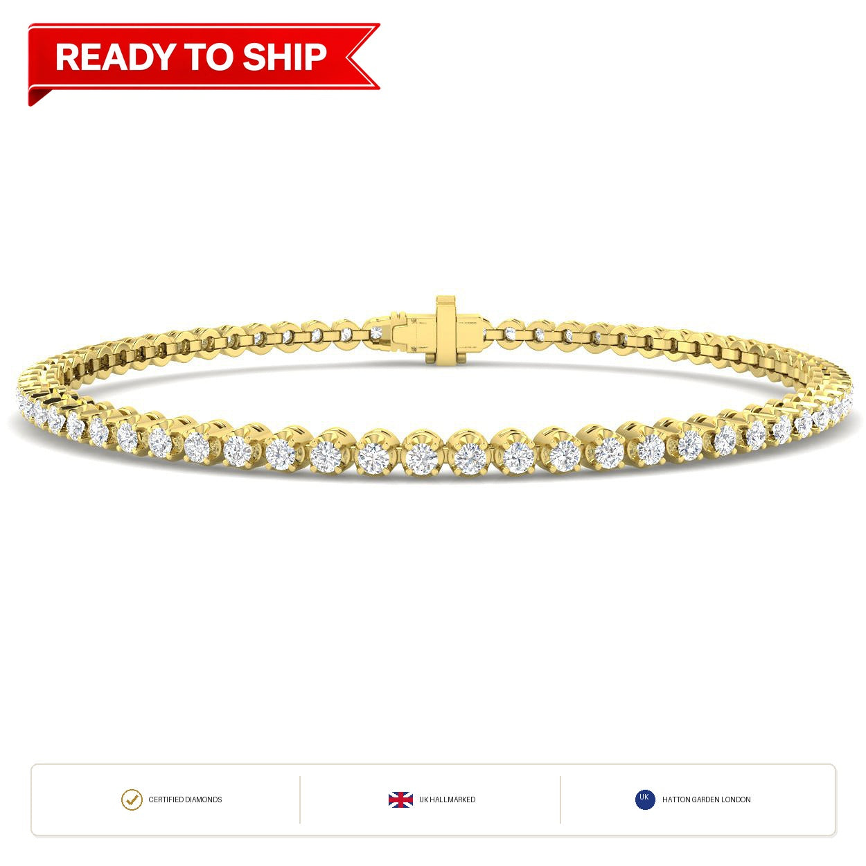 Lab grown diamond tennis bracelet