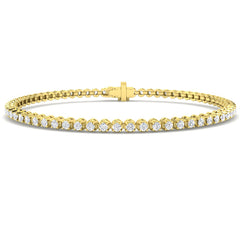 2 Carat Lab Grown Round Diamond Tennis Bracelet 9k Yellow Gold Ready To Ship