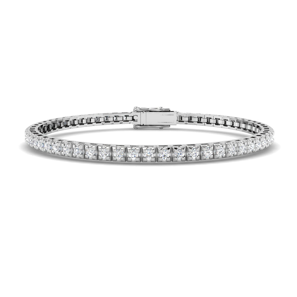 1.6ct Natural Diamond Bracelet in 18K White Gold