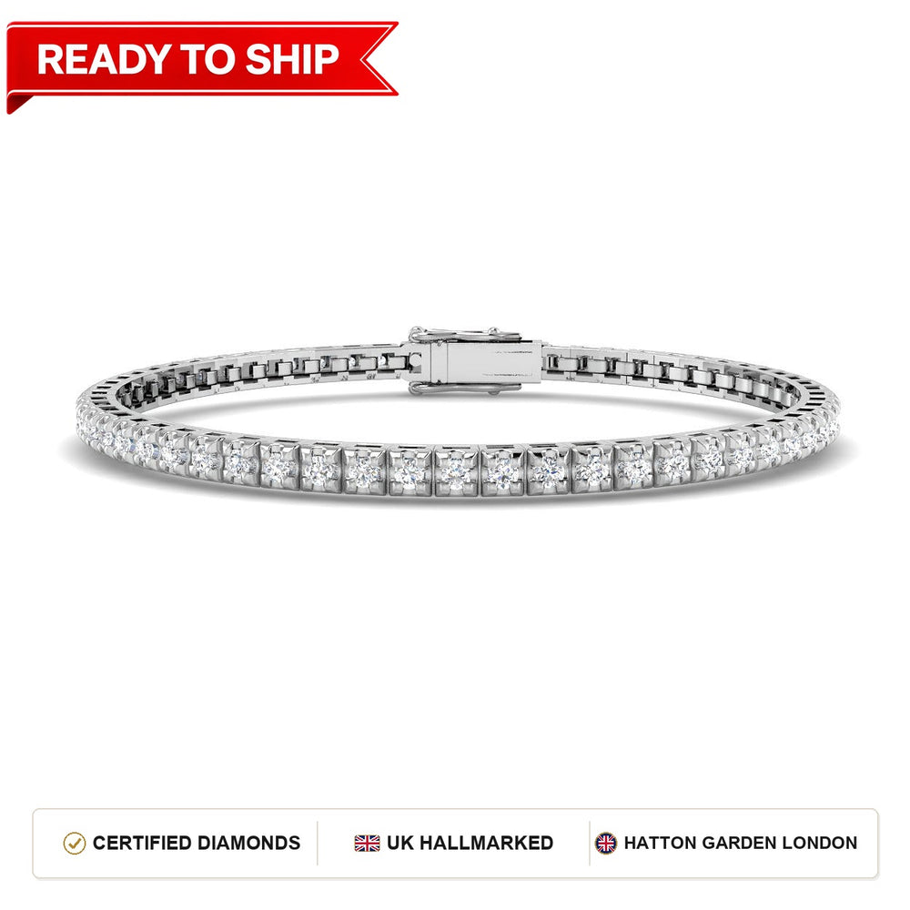 Lab grown diamond tennis bracelet