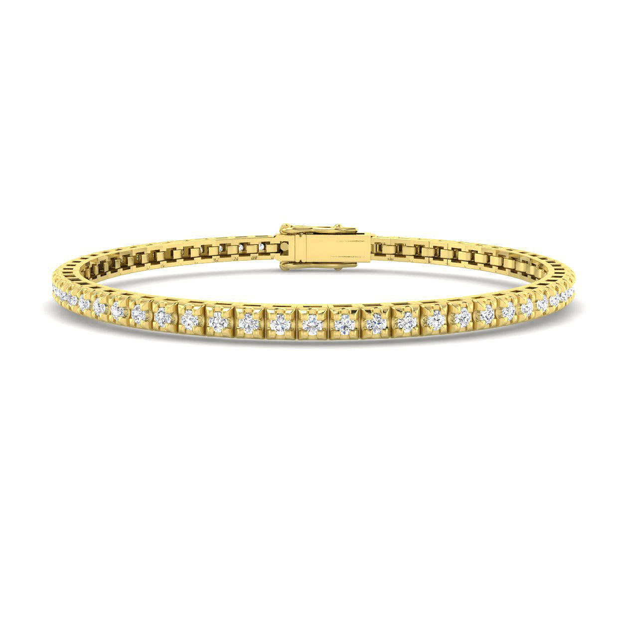 1.6ct Natural Diamond Bracelet in 9K Yellow Gold