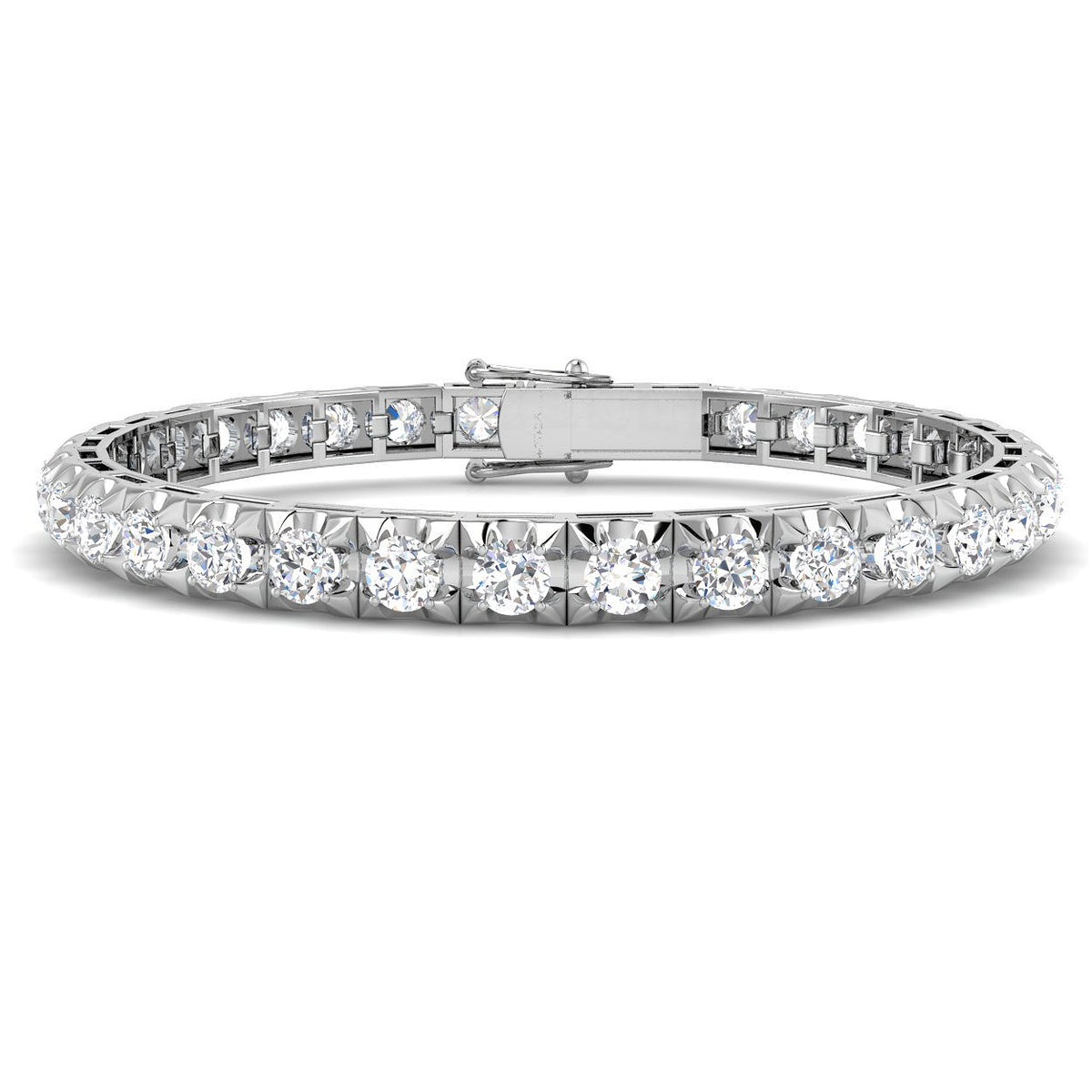 8.67ct Natural Diamond Bracelet in 18K White Gold