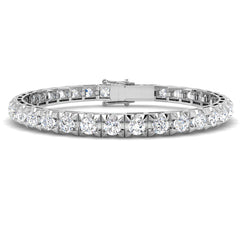 18k White Gold 8.67ct Natural Diamond Tennis Bracelet