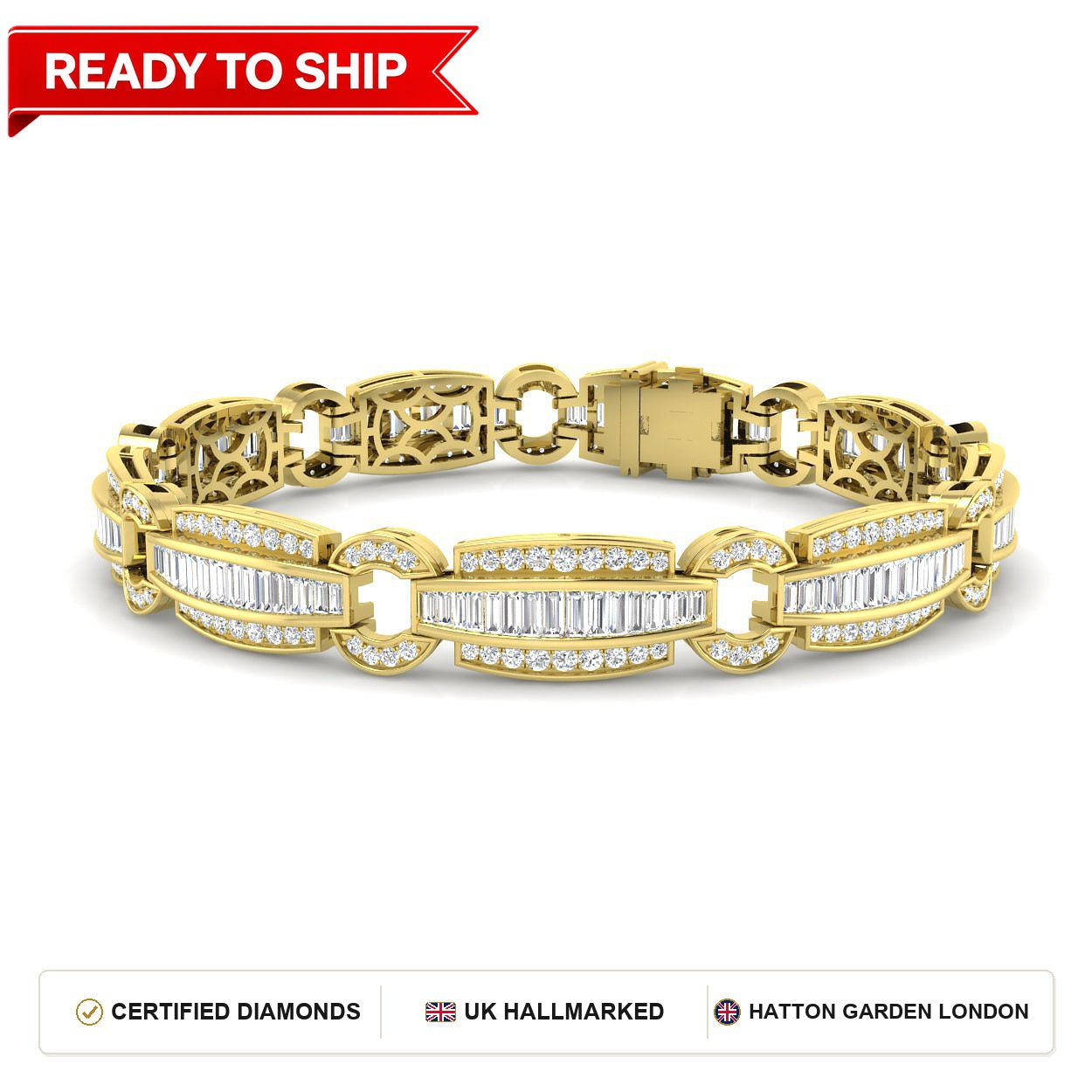 Lab grown diamond tennis bracelet