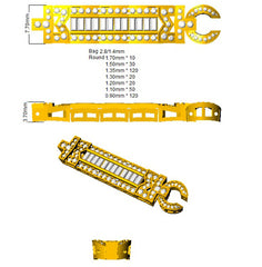 4.6 Carat D-E/VS Lab Grown Baguette & Round Diamond Vintage Bracelet 9k Yellow Gold Ready To Ship