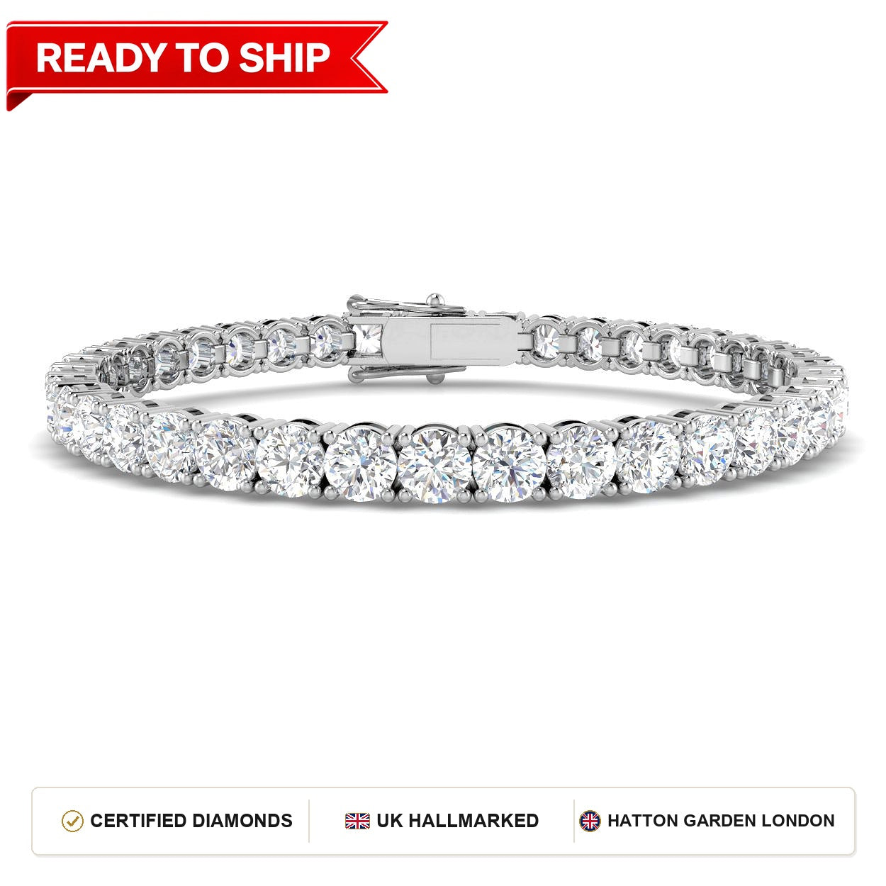 Lab grown diamond tennis bracelet