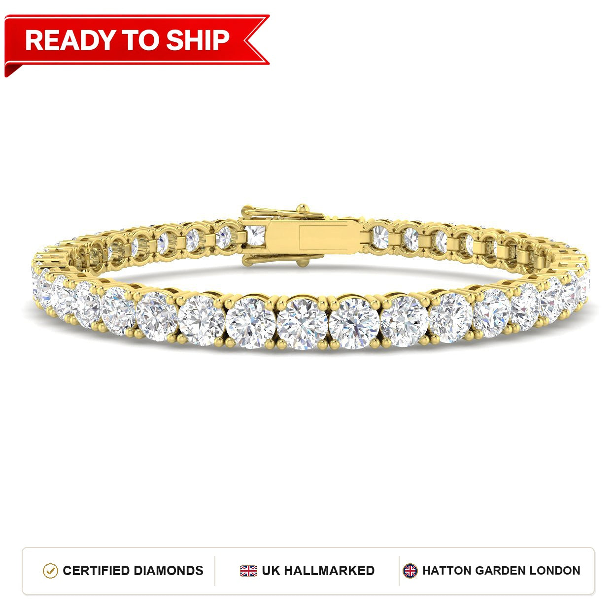Lab grown diamond tennis bracelet