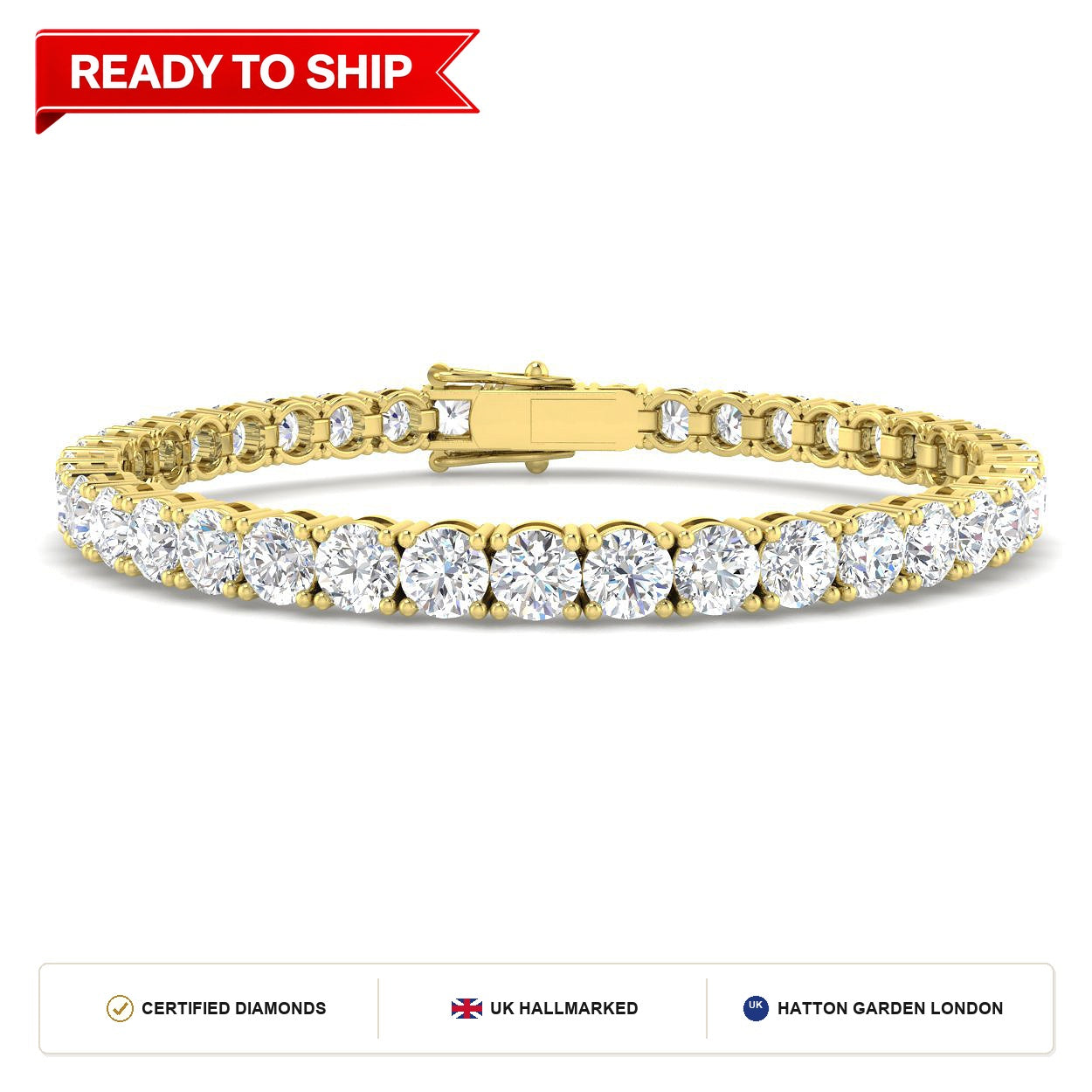 Lab grown diamond tennis bracelet