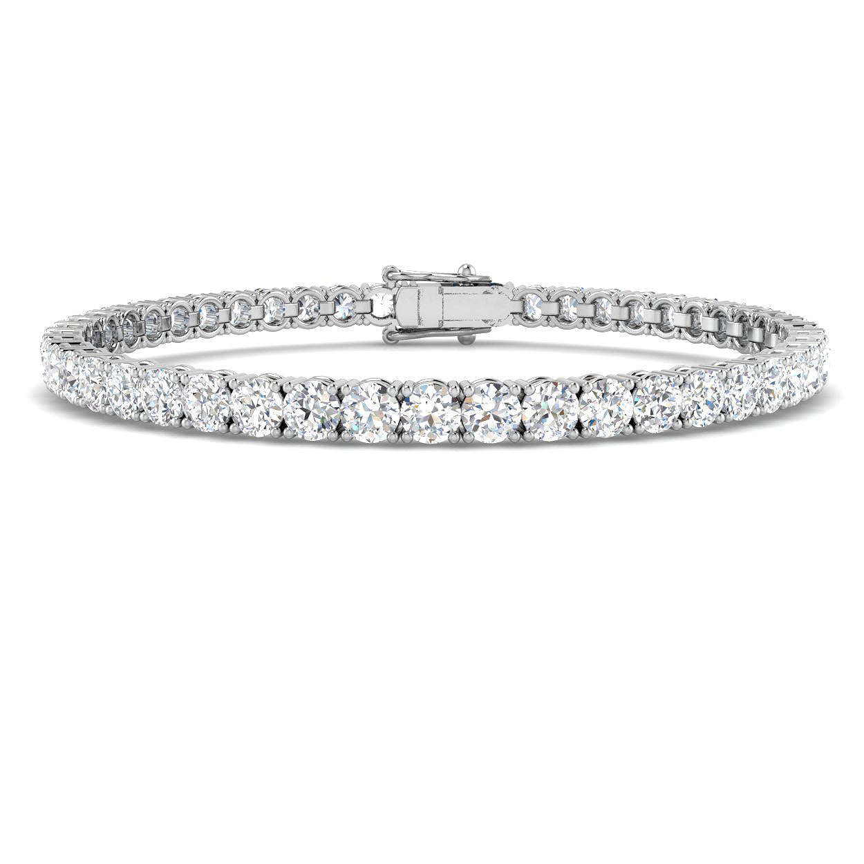 9 Carat Lab Grown Round Diamond Tennis Bracelet 9k White Gold Ready To Ship