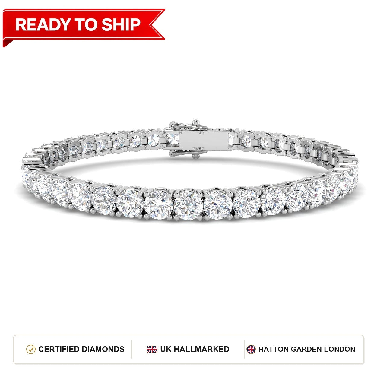 Lab grown diamond tennis bracelet