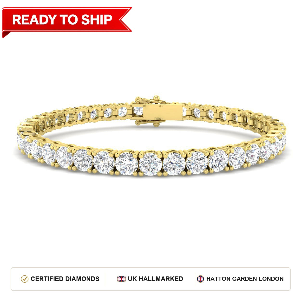 Lab grown diamond tennis bracelet