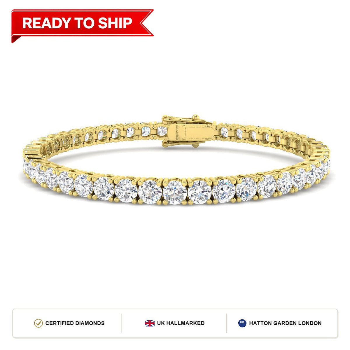 Lab grown diamond tennis bracelet